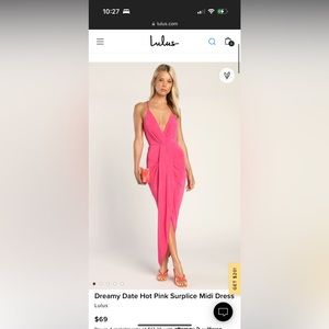 Hot Pink Lulus Midi Dress